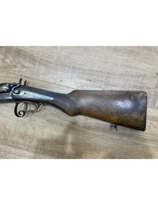 Fusil juxtapose à chiens artisan Saint Etienne cal.12