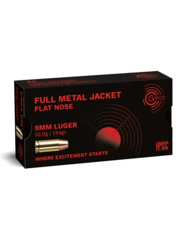Balles Geco FMJ Flat Nose cal.9x19mm Parabellum x50