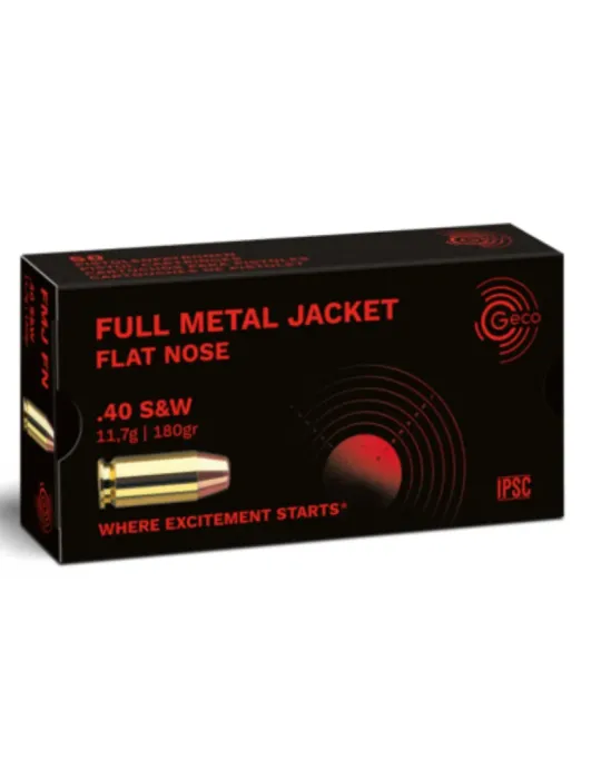 Balles Geco FMJ Flat Nose cal.40 S&W x50