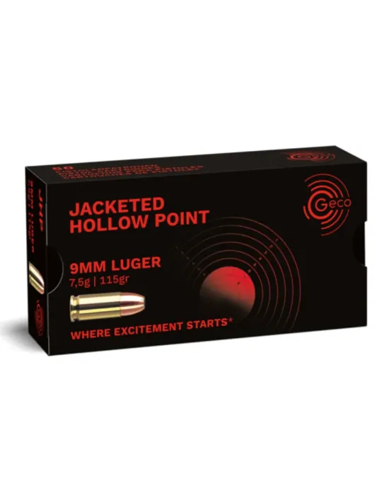 Balles Geco JHP cal.9x19mm Parabellum x20