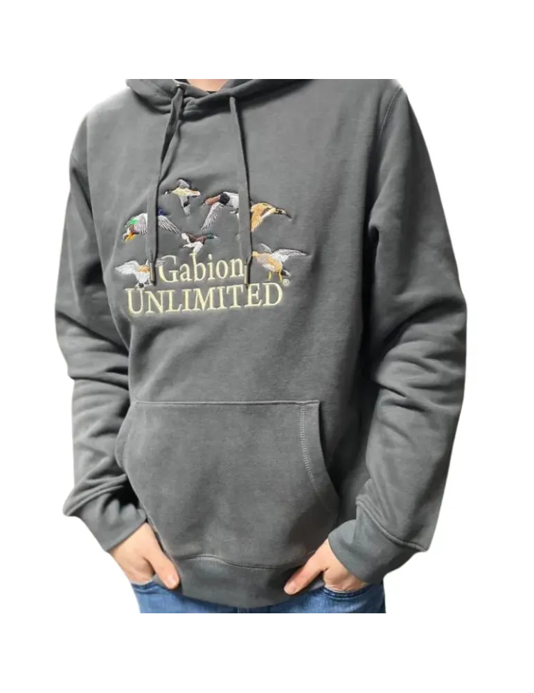 Sweat Gabion Unlimited 'la pose" brodé gris