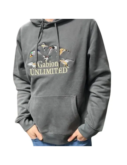 Sweat Gabion Unlimited 'la pose" brodé gris
