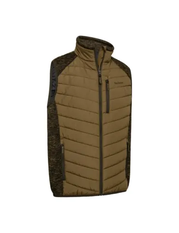 Gilet doudoune Moor Deerhunter avec tricot marron