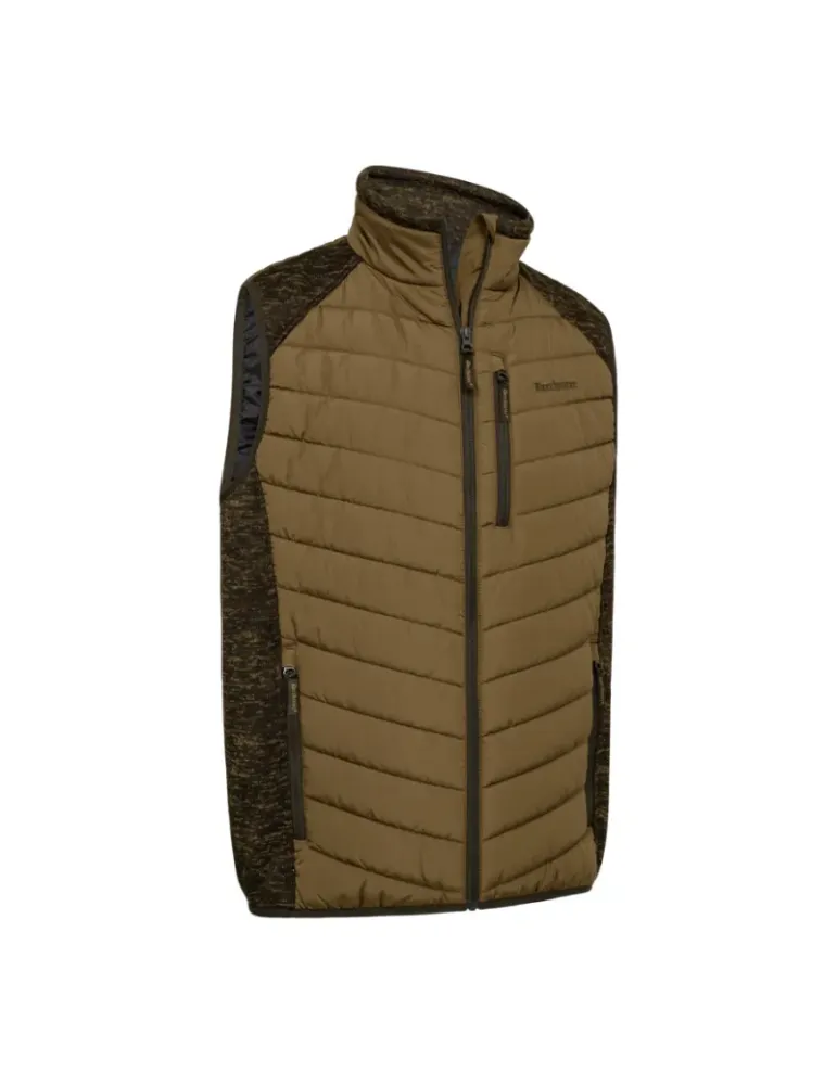 Gilet doudoune Moor Deerhunter avec tricot marron