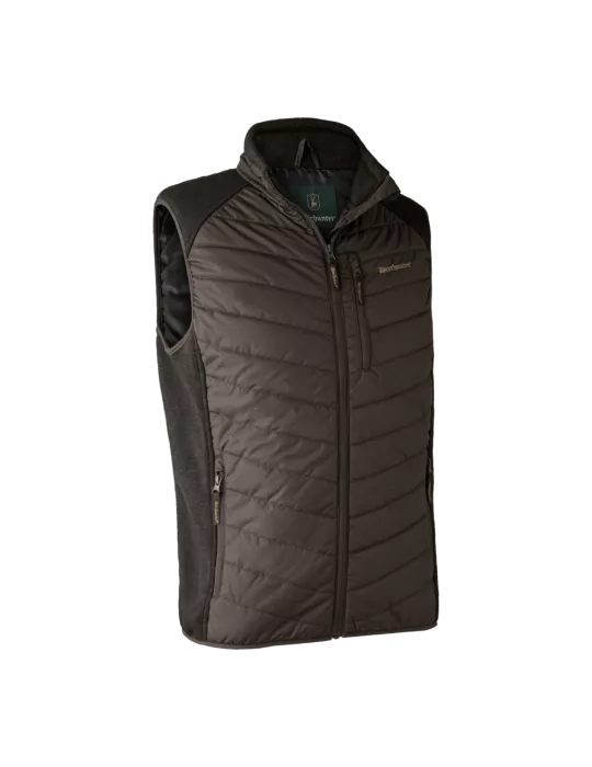 Gilet doudoune Deerhunter Moor avec tricot dark prune