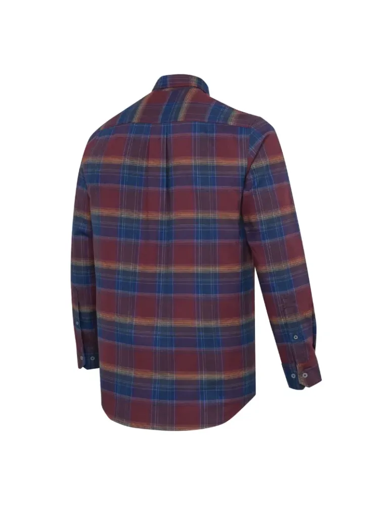 Chemise Beretta Cadet flannel bordeaux et bleu