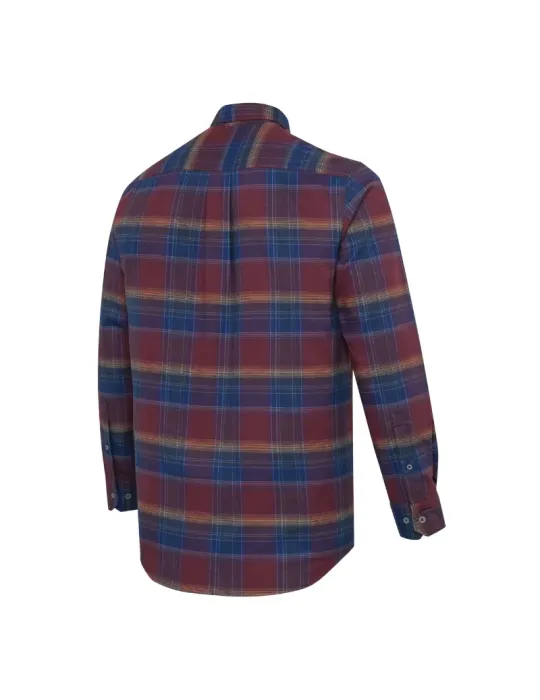 Chemise Beretta Cadet flannel bordeaux et bleu