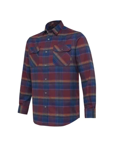 Chemise Beretta Cadet flannel bordeaux et bleu