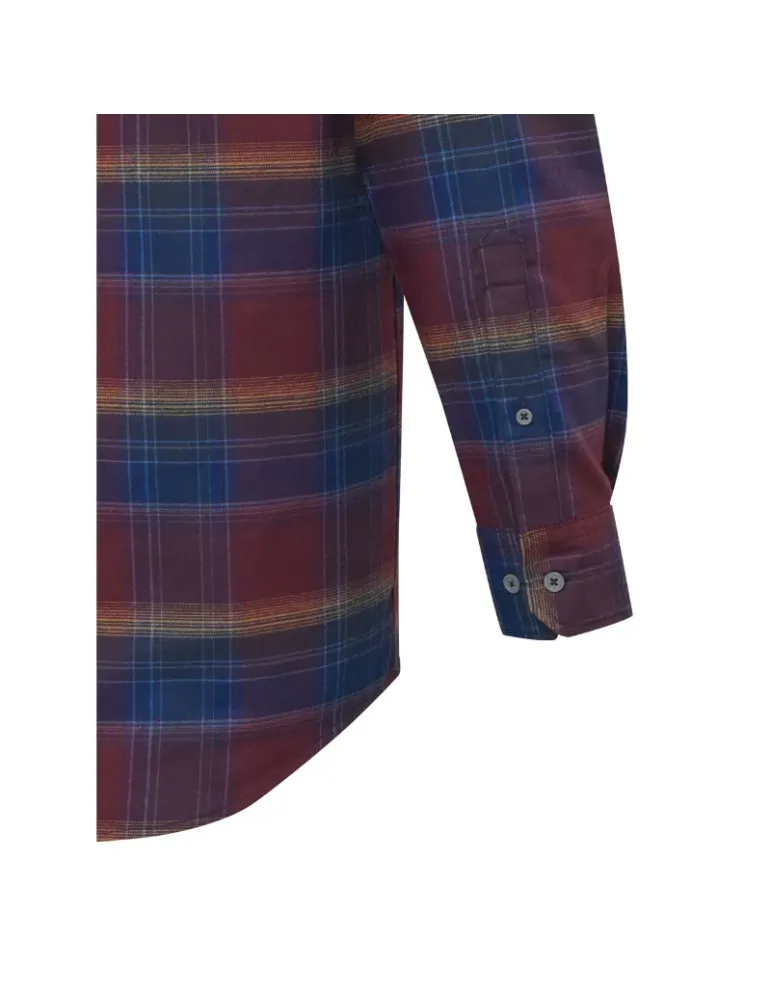 Chemise Beretta Cadet flannel bordeaux et bleu
