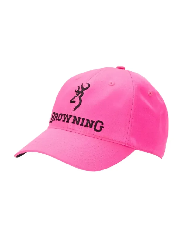 Casquette Browning rose fluo