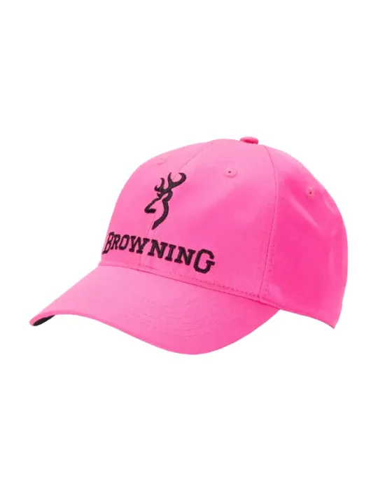 Casquette Browning rose fluo