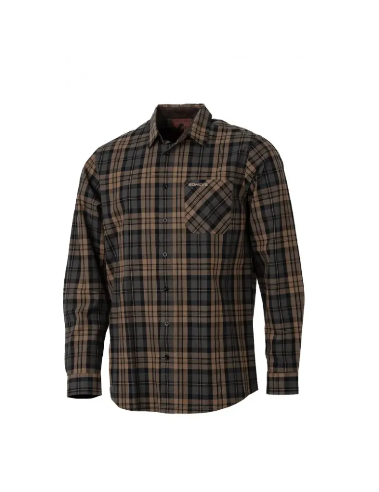 Chemise Somlys coton marron