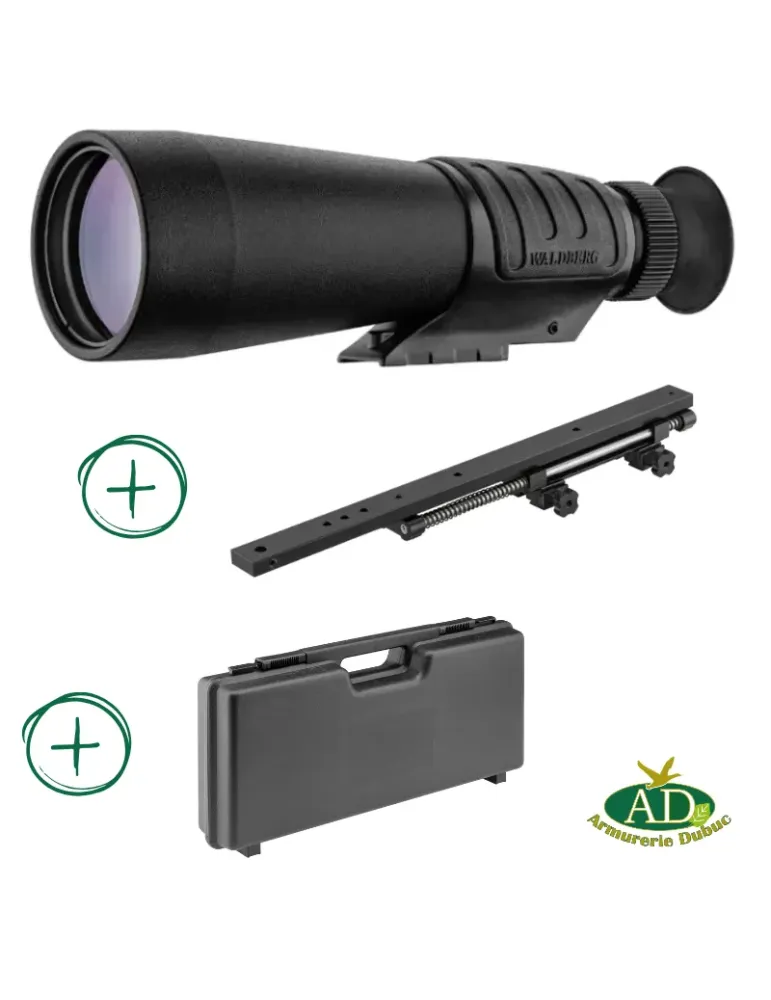 Pack demi jumelle Waldberg 9x63 + compensateur + malette