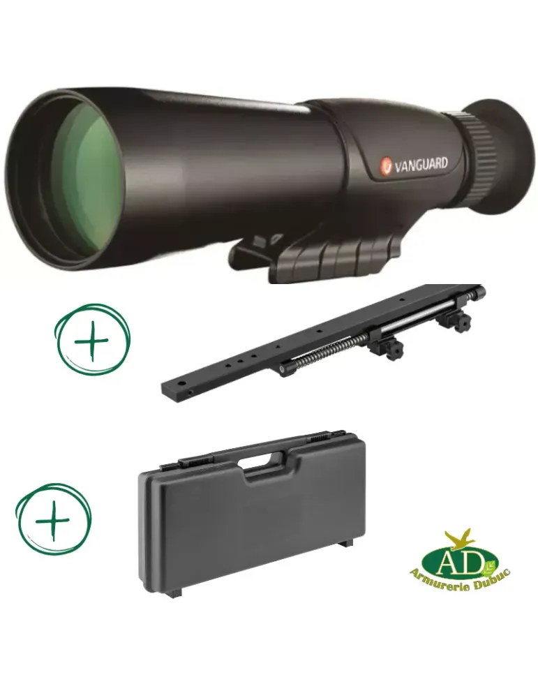 Pack demi-jumelle Vanguard Endeavor 9x65 HXD + compensateur + malette