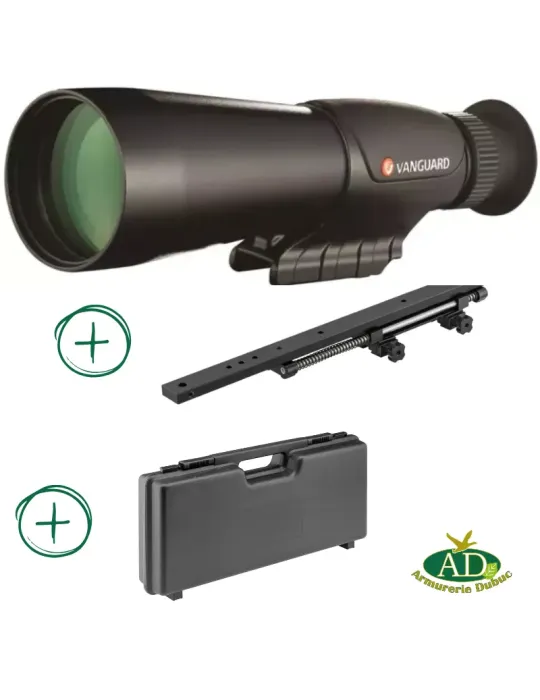 Pack demi-jumelle Vanguard Endeavor 9x65 HXD + compensateur + malette
