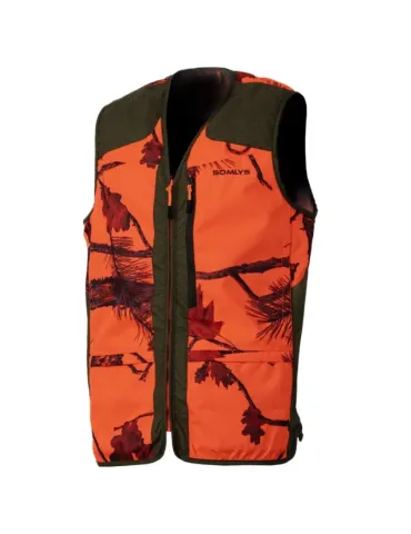 Gilet Somlys Light Traque orange camo