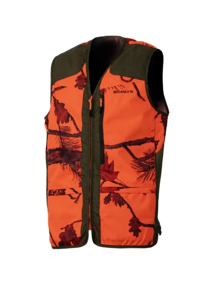 Gilet Somlys Light Traque orange camo