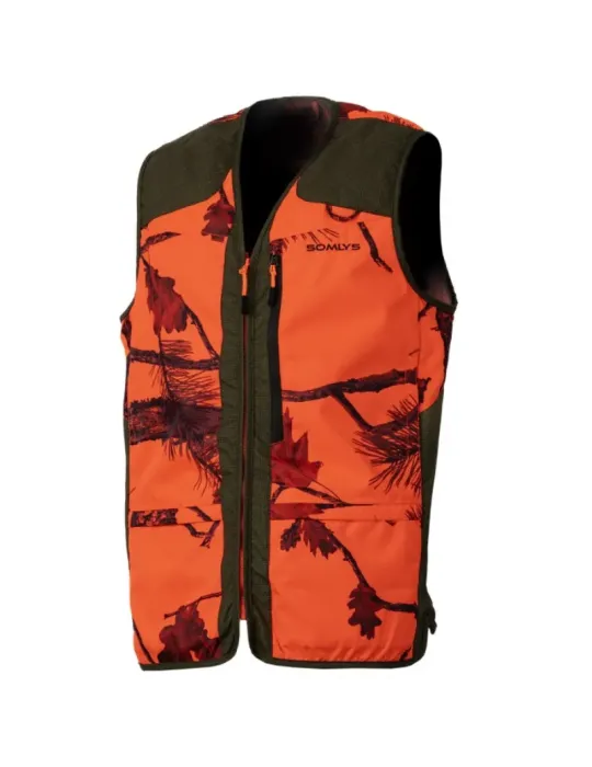 Gilet Somlys Light Traque orange camo