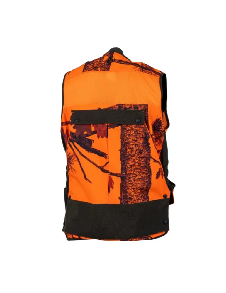 Gilet Somlys Softshell camo orange/vert