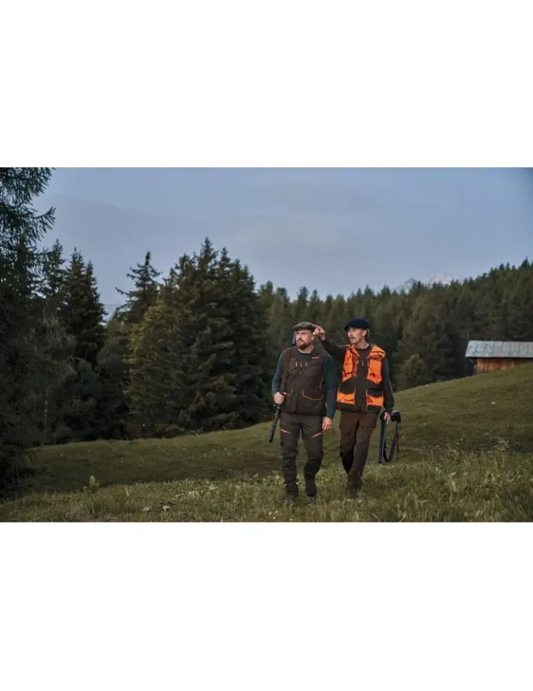 Gilet Somlys Softshell camo orange/vert