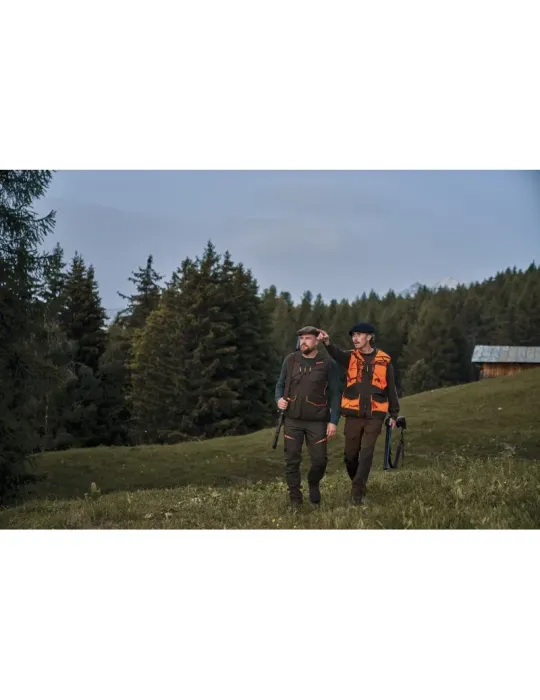 Gilet Somlys Softshell camo orange/vert
