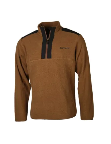 Pull Somlys col montant zippé beige