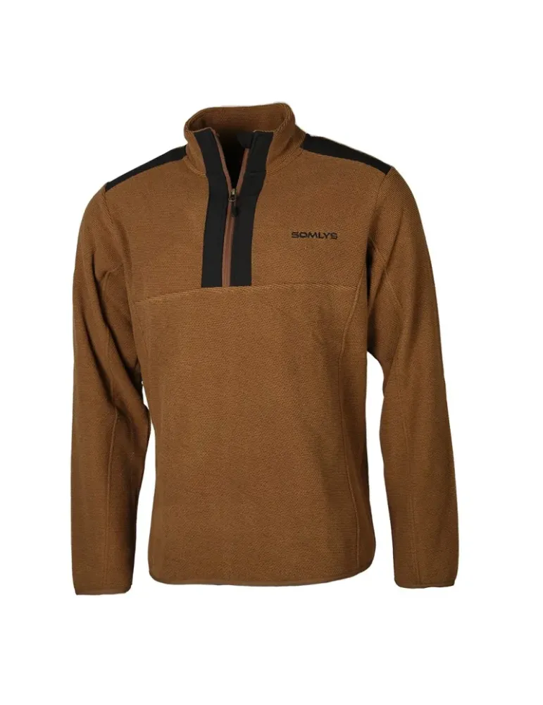 Pull Somlys col montant zippé beige