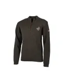 Pull Treeland col zippé broderie sanglier