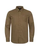 Chemise Blaser extensible Serge carreaux olive foncé