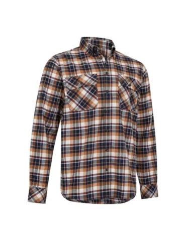 Chemise Deerhunter Charles orange/bleu