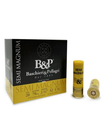 Cartouches chasse B&P Semi Magnum 32g cal.20/70 x25
