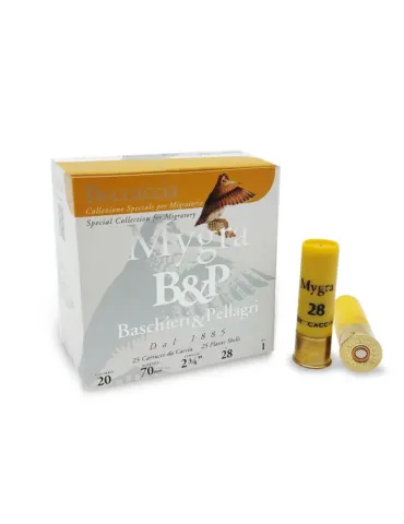 Cartouches chasse B&P Mygra Beccaccia 28g cal.20/70 x25
