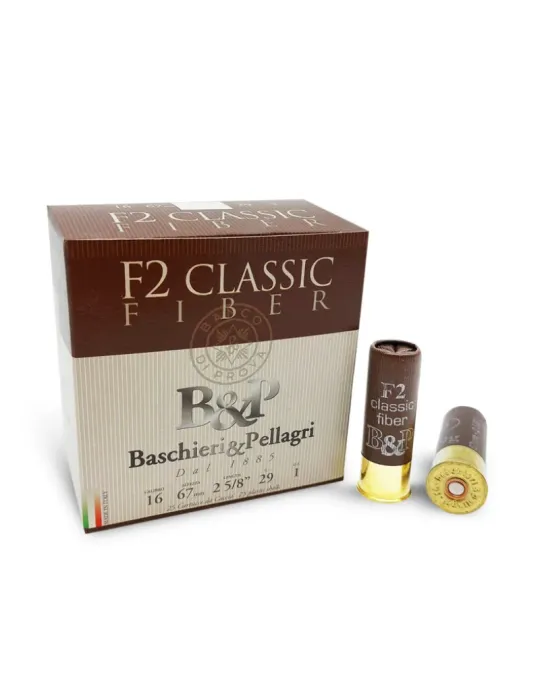 Cartouches chasse B&P F2 Classic Fiber 29g cal.16/67 x25