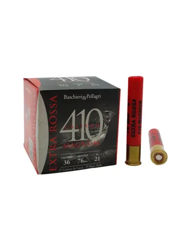 Cartouches chasse B&P Extra Rossa 21g cal.410 x25