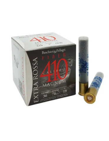 Cartouches chasse B&P Extra Rossa Fiber 19g cal.410 x25