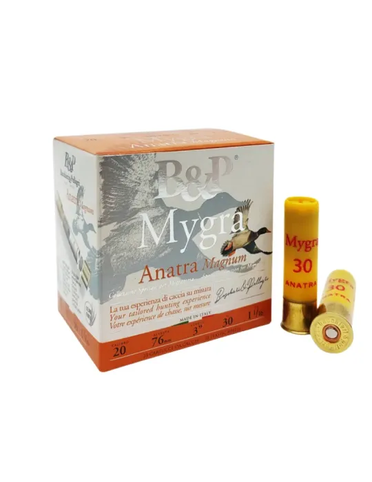 Cartouches chasse B&P Mygra Anatra Magnum 30g cal.20/76 x25