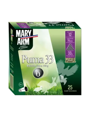 Cartouches chasse Mary Arm Puma 33g cal.12/70 x25