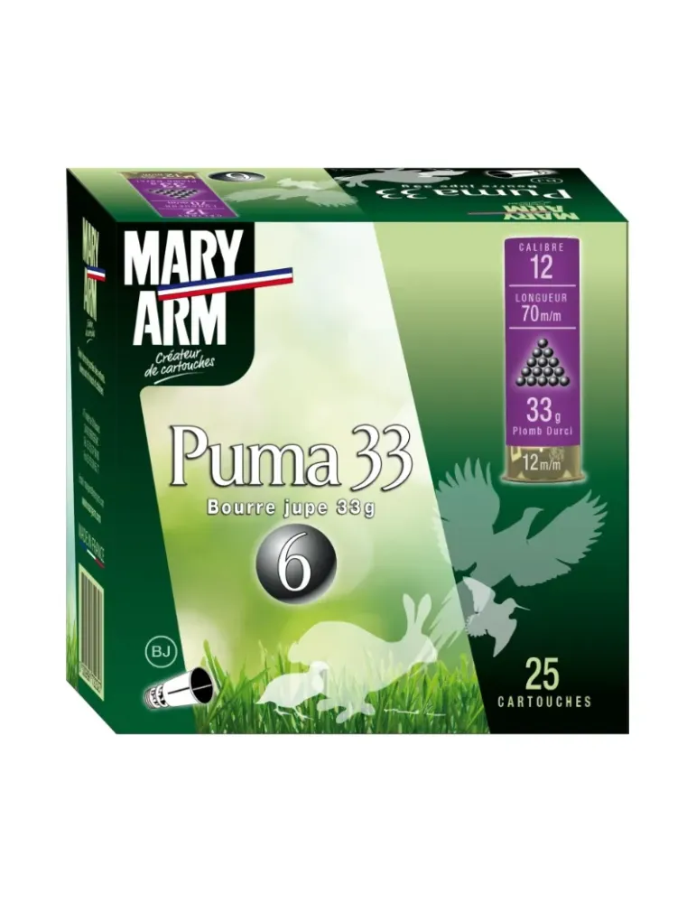 Cartouches chasse Mary Arm Puma 33g cal.12/70 x25