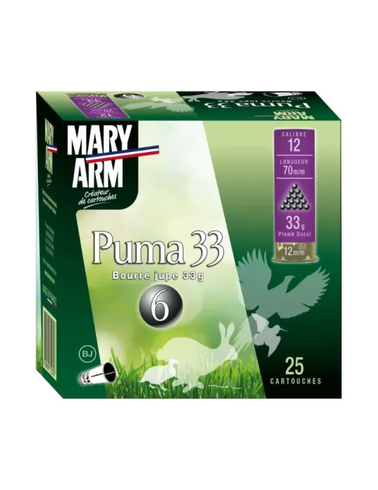 Cartouches chasse Mary Arm Puma 33g cal.12/70 x25