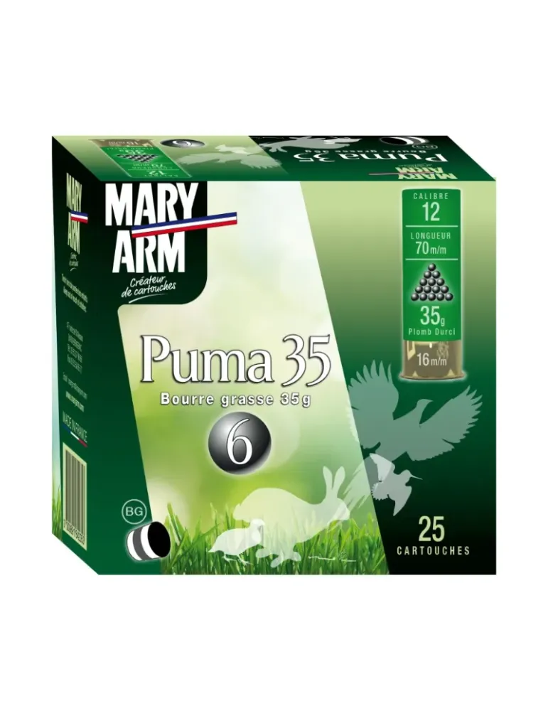 Cartouches chasse Mary Arm Puma 35g cal.12/70 x25