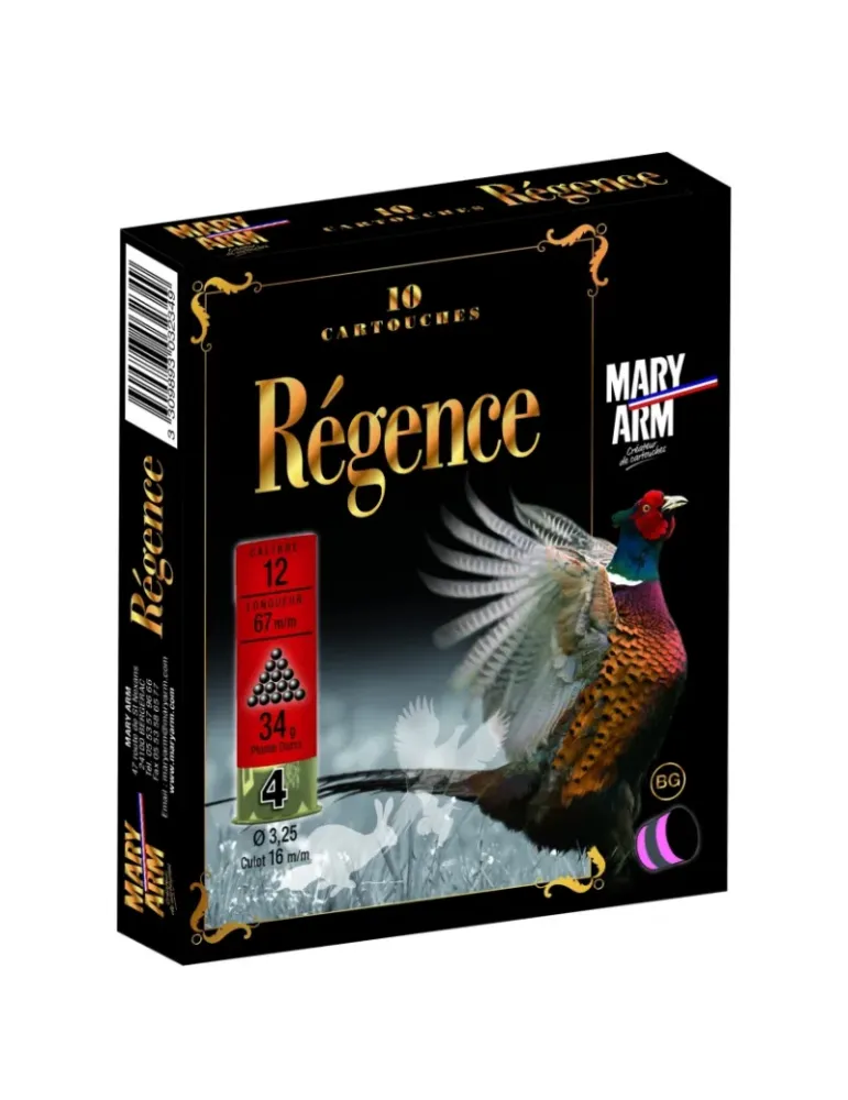 Cartouches chasse Mary Arm Régence 34g cal.12/67 x10