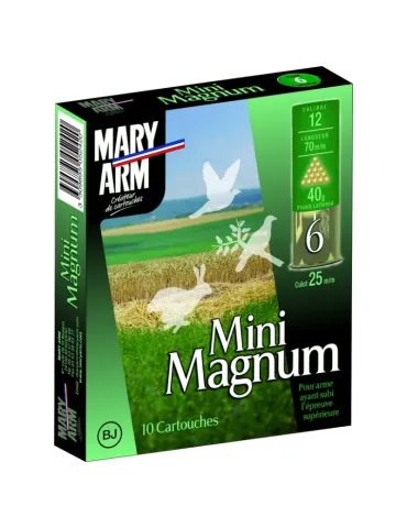 Cartouches chasse Mary Arm Mini Magnum 40g cal.12/70 x10