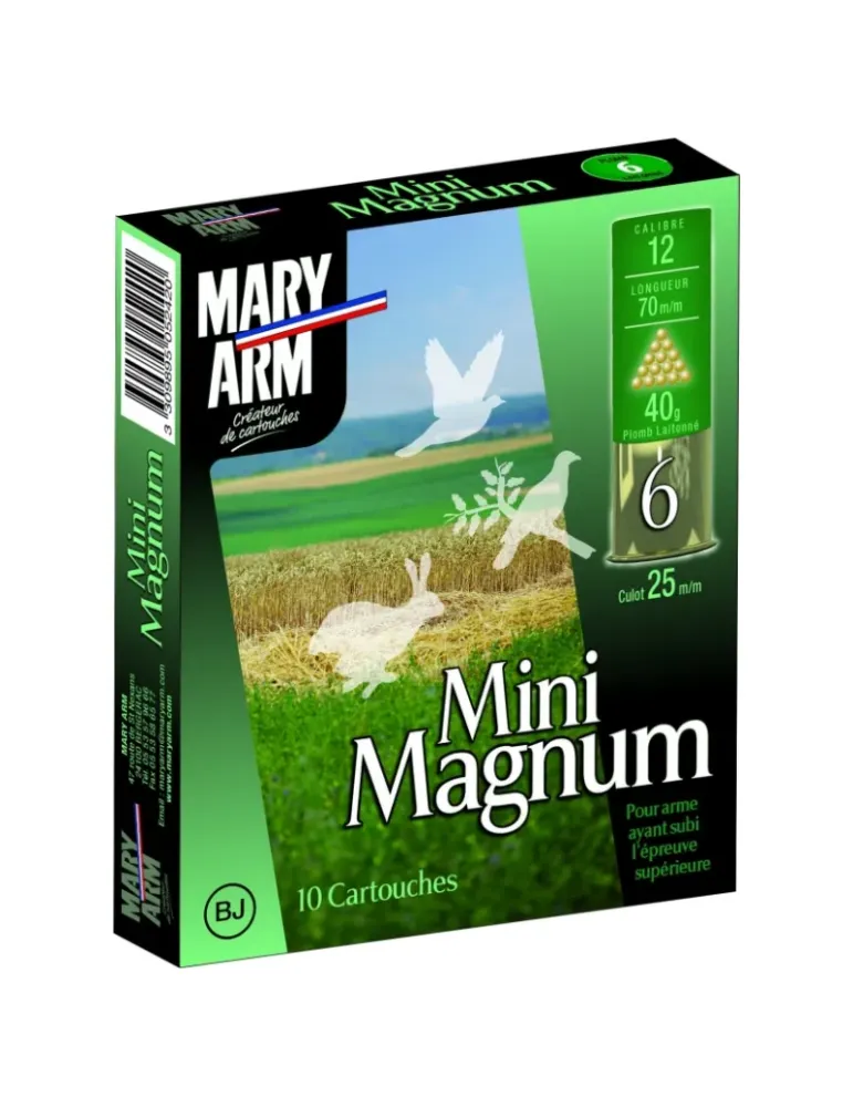 Cartouches chasse Mary Arm Mini Magnum 40g cal.12/70 x10