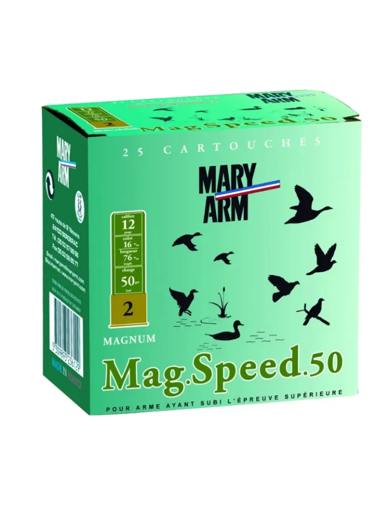 Cartouches chasse Mary Arm Magnum Speed 50 50g cal.12/76 x25