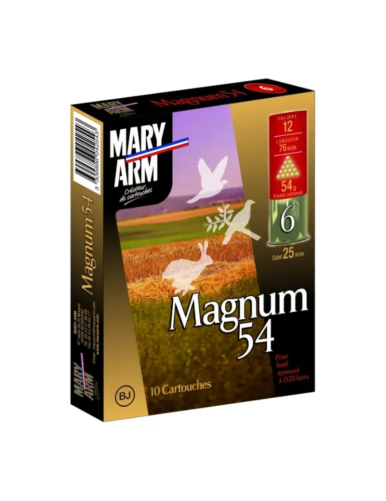 Cartouches chasse Mary Arm Magnum 54 54g cal.12/76 x10