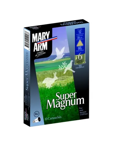 Cartouches chasse Mary Arm Super Magnum 60g cal.12/89 x10
