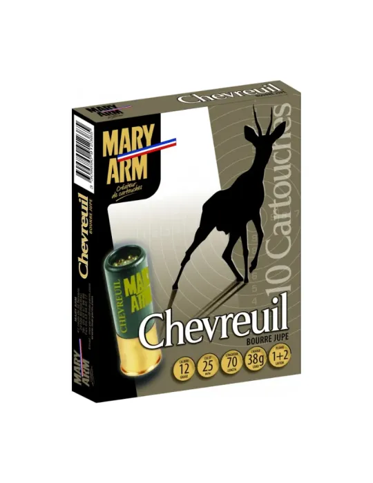 Cartouches chasse Mary Arm Chevreuil laitonnée 38g cal.12/70 x10