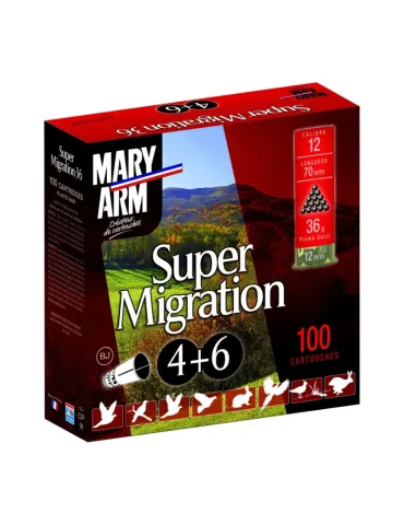 Pack cartouches chasse Mary Arm Super Migration 36g cal.12/70 x100