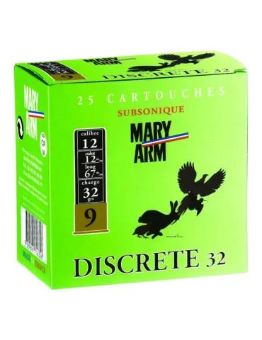 Cartouches chasse Mary Arm Discrète Subsonique 32g cal.12/67 x25