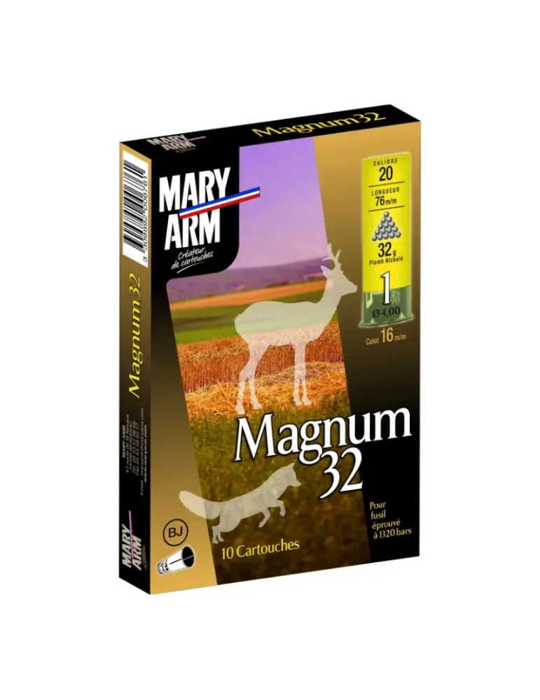 Cartouches chasse Mary Arm Magnum 32g cal.20/76 x10